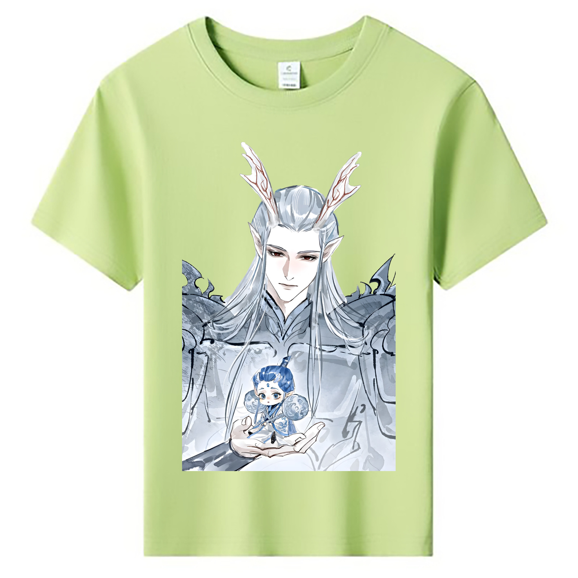（画像用） Ne Zha 2 ナタ 魔童の大暴れ 綿100％キッズTシャツ（フロントプリント）